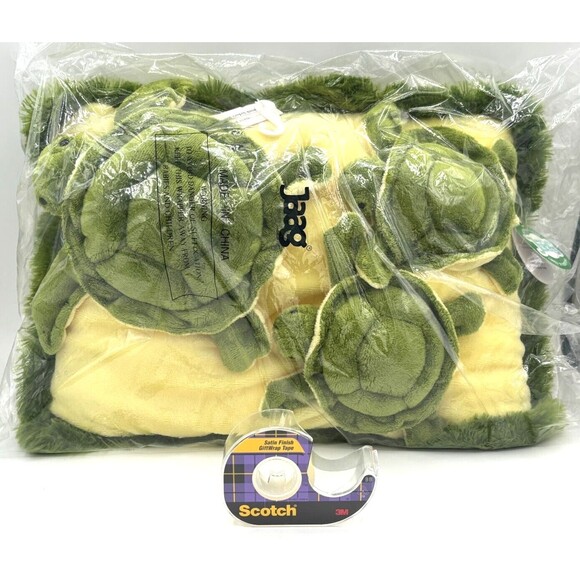 Jaag Plush Sea Turtle w/Babies 3D Throw Pillow Soft Vintage 15x11 NWT HTF - Picture 16 of 16